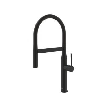 ברז ברבור גמיש למטבח 2 מצבים ESSENCE 30294000 גוון שחור מט