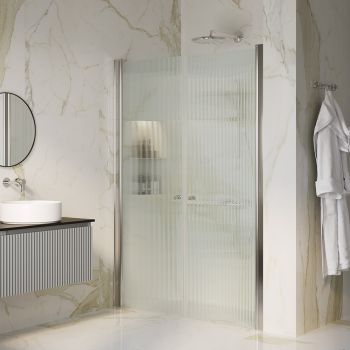 מקלחון חזית DALI  בפרזול ניקל וזכוכית פליסה