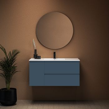 ארון אמבטיה תלוי סדרת אביב מגירות+דלת במידות 100/120