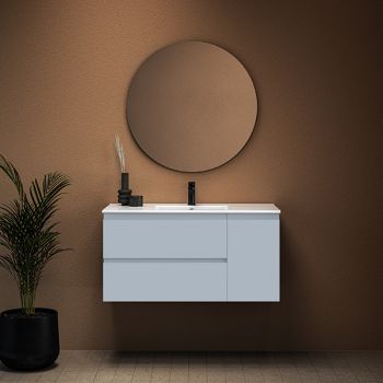 ארון אמבטיה תלוי סדרת אביב מגירות+דלת במידות 100/120