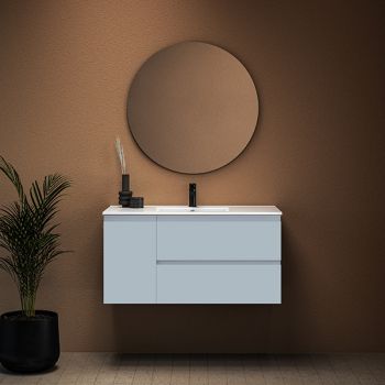 ארון אמבטיה תלוי סדרת אביב מגירות+דלת במידות 100/120