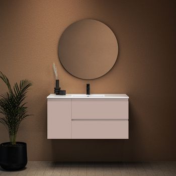 ארון אמבטיה תלוי סדרת אביב מגירות+דלת במידות 100/120