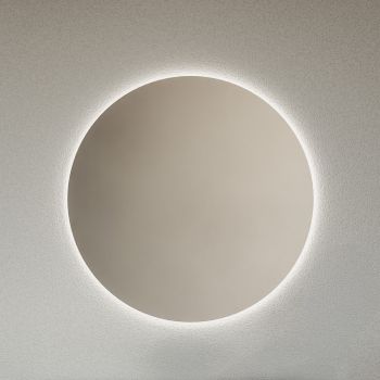 מראה מרחפת עגולה עם תאורת לד לבן