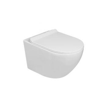 אסלה תלויה RIMLESS מסדרת NOVO PURE בגוון לבן מבריק