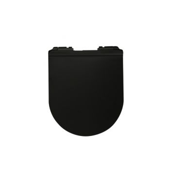 מושב אסלה דק מסדרת NOVO PURE טריקה שקטה בגוון שחור מט