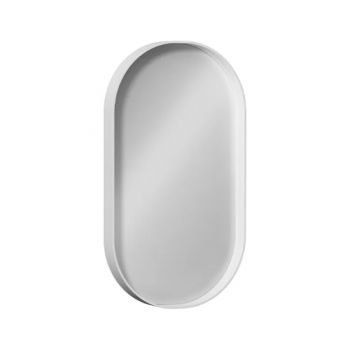 מראה אובלית PUNO לבן 70x40 סמ