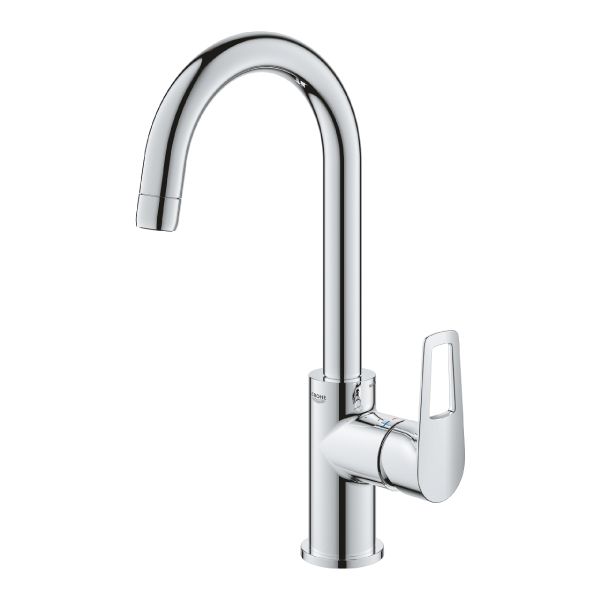ברז פרח גבוה לכיור רחצה GROHE BauLoop בגוון כרום 23763001