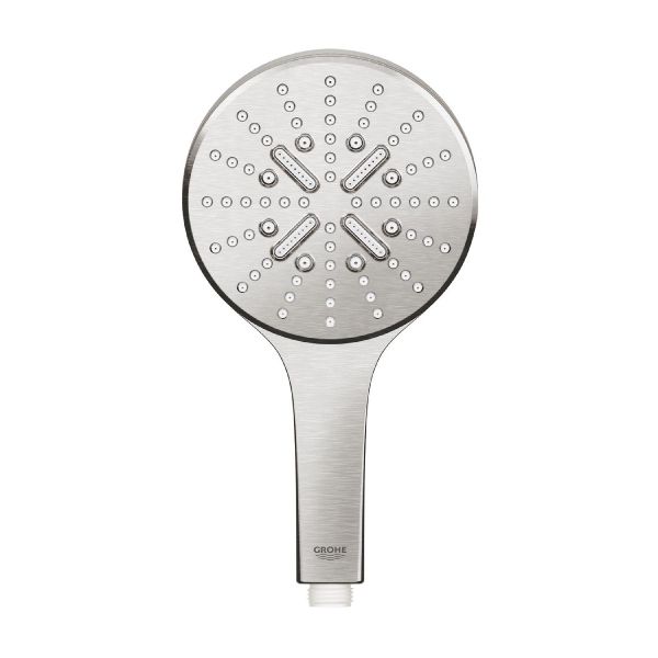 מזלף 3 מצבים GROHE Rainshower SmartActive 130 בגוון ניקל מוברש 26574DC0