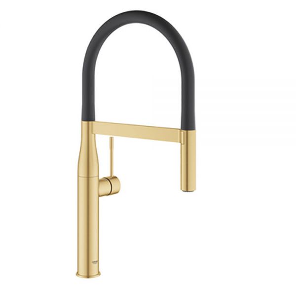 ברז ברבור גמיש למטבח 2 מצבים ESSENCE גוון זהב מוברש