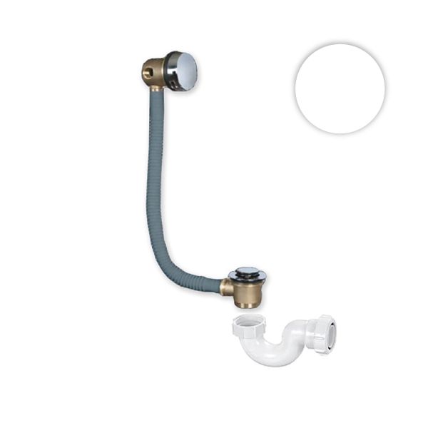 אביק דריכה לאמבטיה עם פיית מילוי בגוון לבן מט