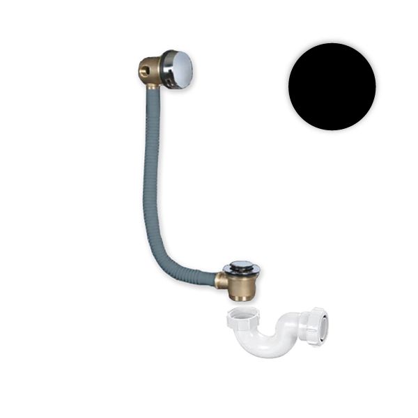 אביק דריכה לאמבטיה עם פיית מילוי בגוון שחור מבריק