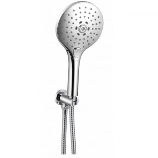 סט מזלף 3 מצבים + נקודת מים + צינור מסדרת SIRMIONE גוון כרום