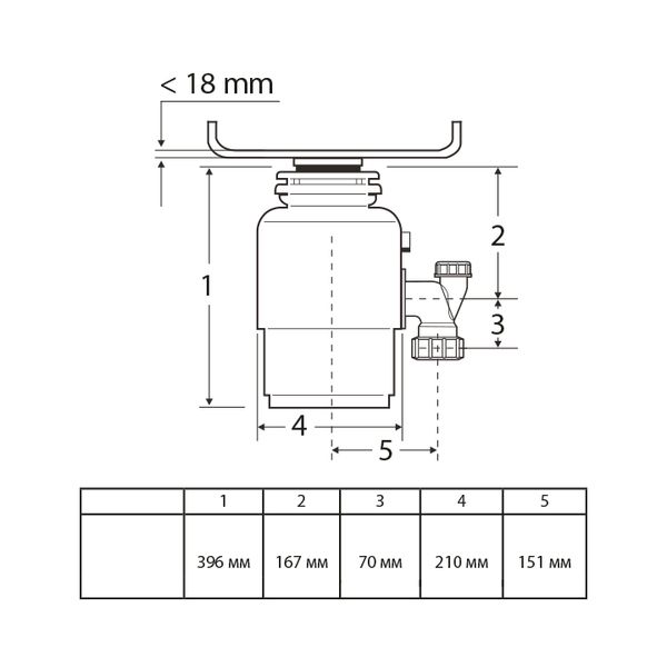 טוחן אשפה פלסאון 3/4 כס WASTE PLASS לחצן סאטן
