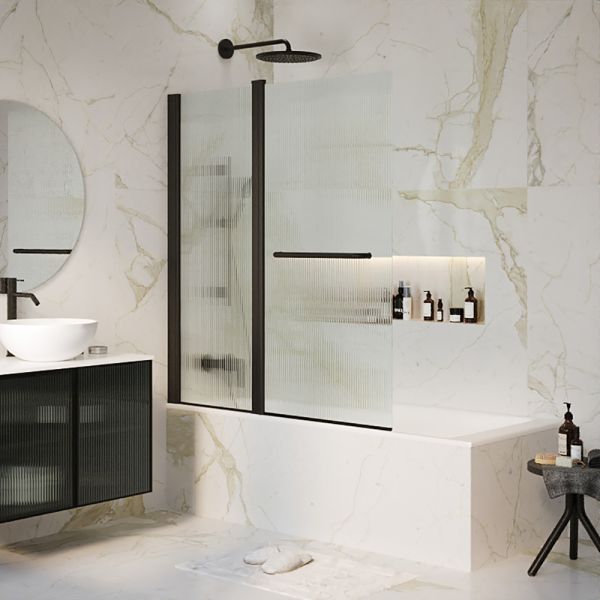 אמבטיון DALI 120 בפרזול שחור וזכוכית פליסה