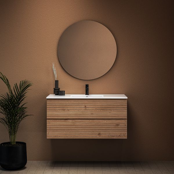 ארון אמבטיה תלוי סדרת קליפסו מחורץ