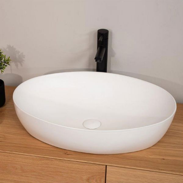 כיור רחצה מונח מסדרת אטלנטה 61.5/41/14 לבן מט