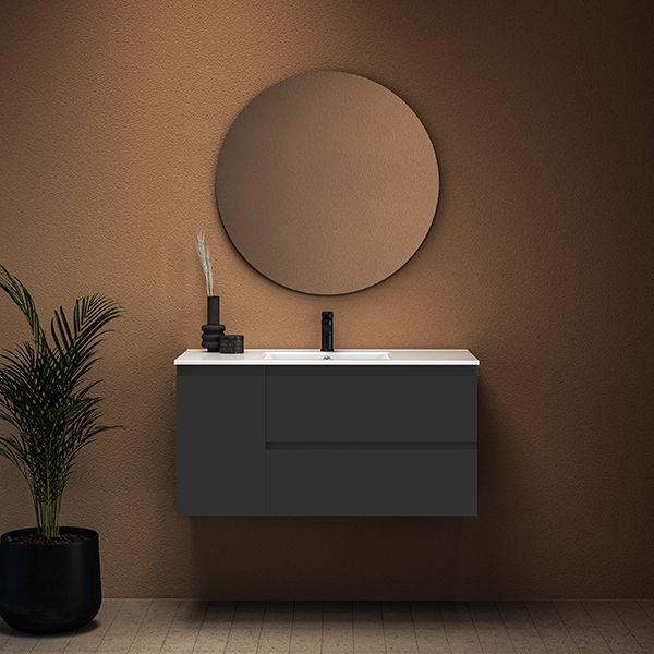 ארון אמבטיה תלוי סדרת אביב מגירות+דלת במידות 100/120