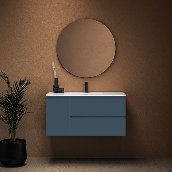 ארון אמבטיה תלוי סדרת אביב מגירות+דלת במידות 100/120