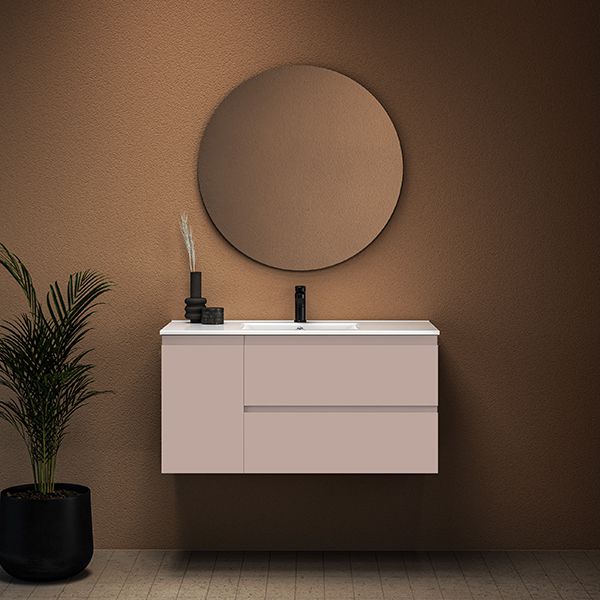 ארון אמבטיה תלוי סדרת אביב מגירות+דלת במידות 100/120