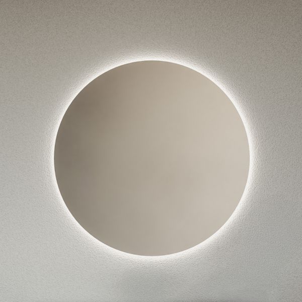 מראה מרחפת עגולה עם תאורת לד לבן