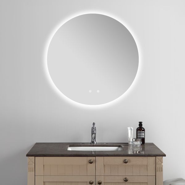 מראה מרחפת עגולה עם תאורת לד משתנה ומפיג אדים