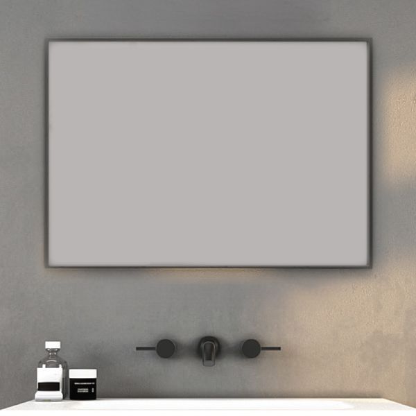 מראה מלבנית מסגרת שחורה