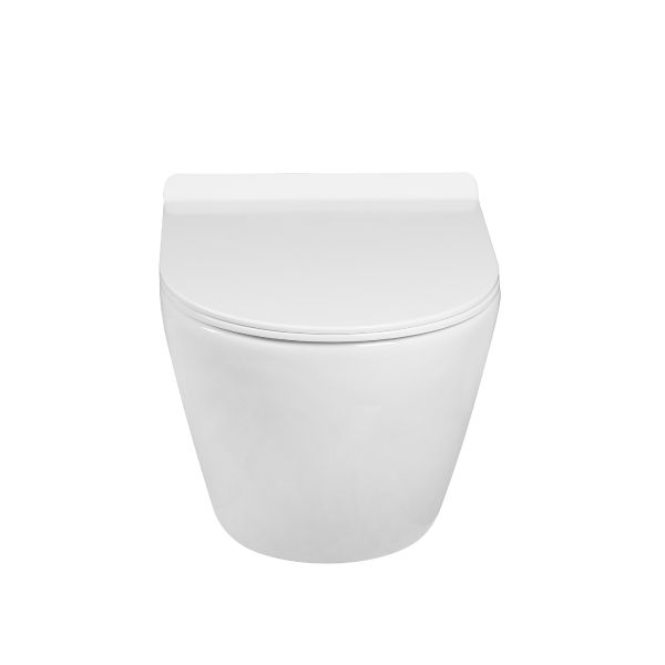 אסלה תלויה RIMLESS מסדרת NOVO PURE בגוון לבן מט