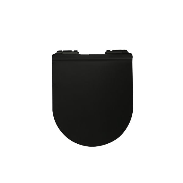 מושב אסלה דק מסדרת NOVO PURE טריקה שקטה בגוון שחור מט