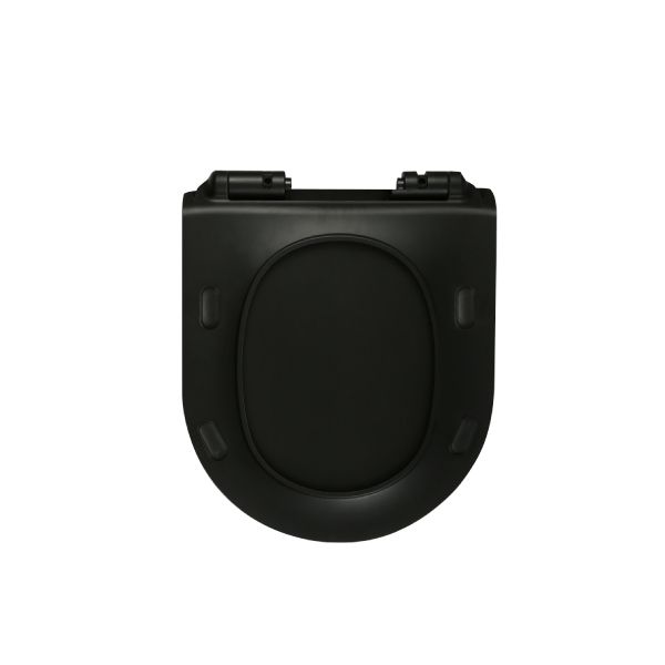 מושב אסלה דק מסדרת NOVO PURE טריקה שקטה בגוון שחור מט