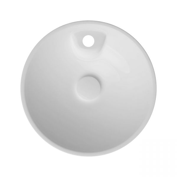 כיור רחצה אובלי מונח מסדרת SOFT גוון MATTE WHITE