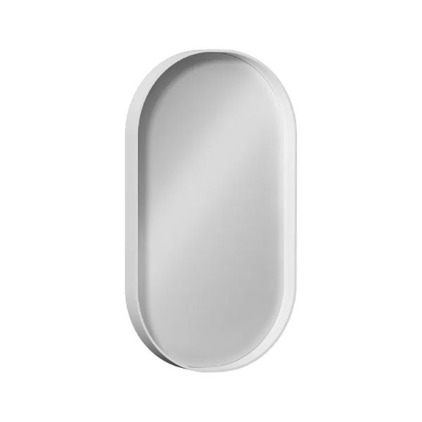 מראה אובלית PUNO לבן 70x40 סמ