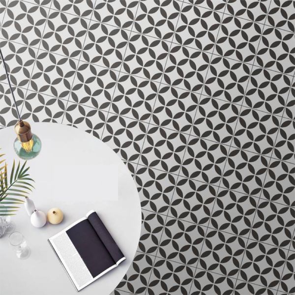 אריח פורצלן במראה מצוייר מסדרת OMAMI מידה 33/33 גוון FLOWER בגימור נגד החלקהR11