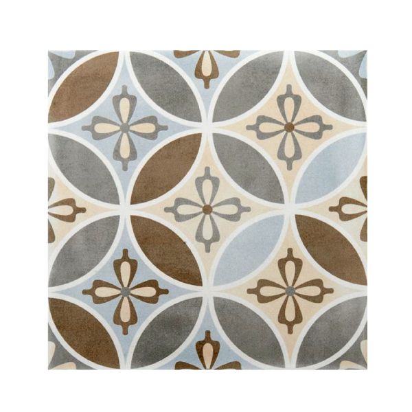 אריח פורצלן במראה מצוייר מסדרת CIRCLE מידה 33/33 גוון LIGHT בגימור נגד החלקה