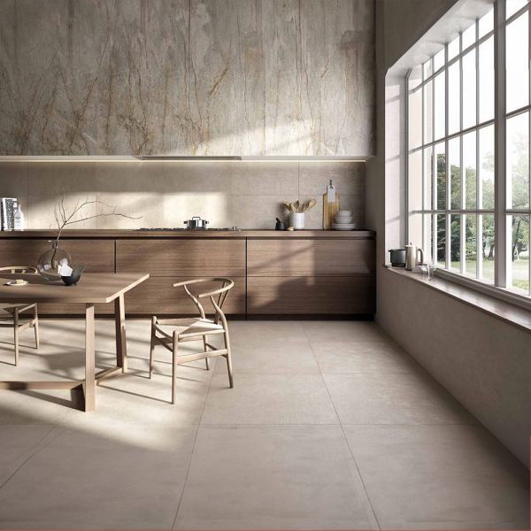 אריח פורצלן מסדרת LOFT RET מידה 60/60 גוון BEIGE בגימור נגד החלקה R10