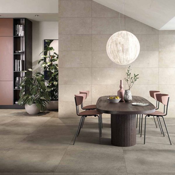 אריח פורצלן מסדרת LOFT RET מידה 60/60 גוון TAUPE בגימור נגד החלקה R10