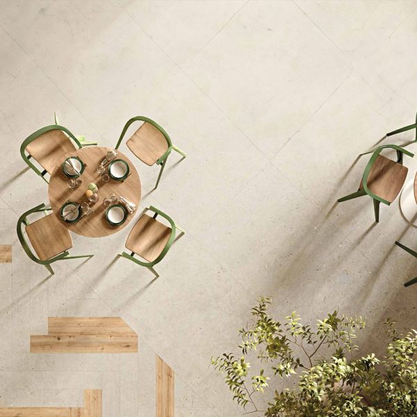 אריח פורצלן במראה שיש סדרת BIOPHILIC מידה 120/120 גוון WHITE בגימור נגד החלקהR10