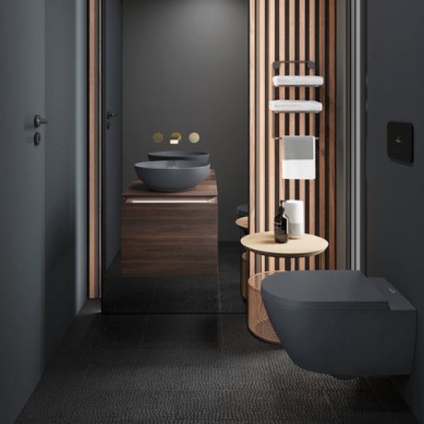 אסלה תלויה סדרת SUBWAY 2.0 גרפיט