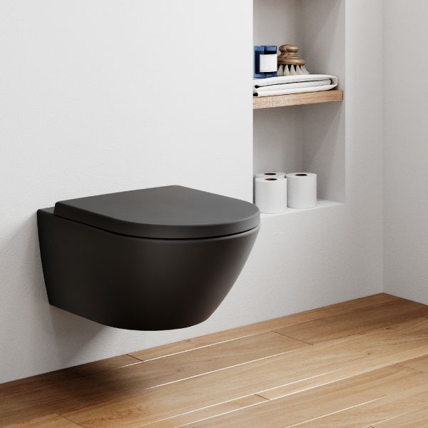 אסלה תלויה מסדרת SUBWAY 2.0 PURE BLACK