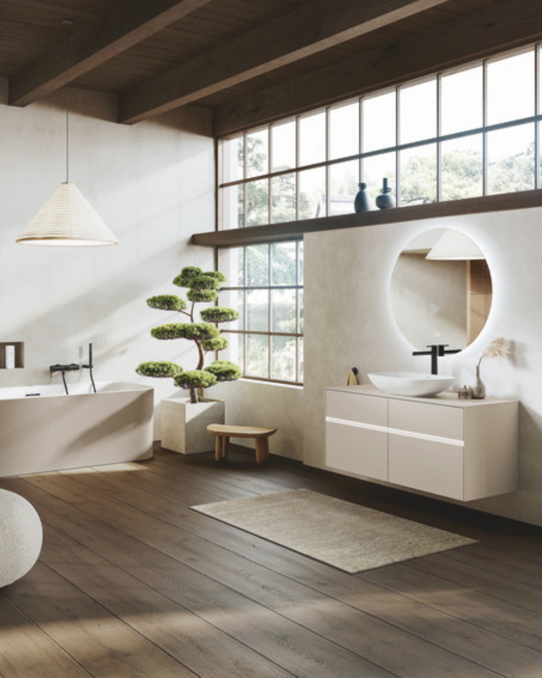 קולקציית Loop&Friends מבית Villeroy & Boch משחקת עם צורות עגולות ורכות, ויוצרת חדר רחצה שמרגיש נקי, רגוע ואלגנטי.